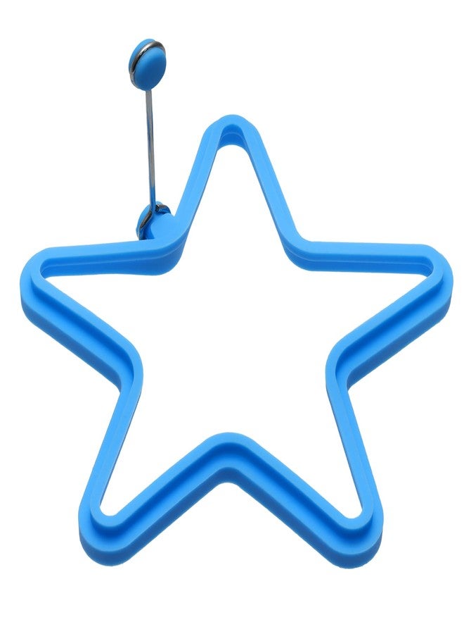 WHTCHSU Silicone Star shape Pancake/Egg Rings, 1 Pieces, Blue - Image 1